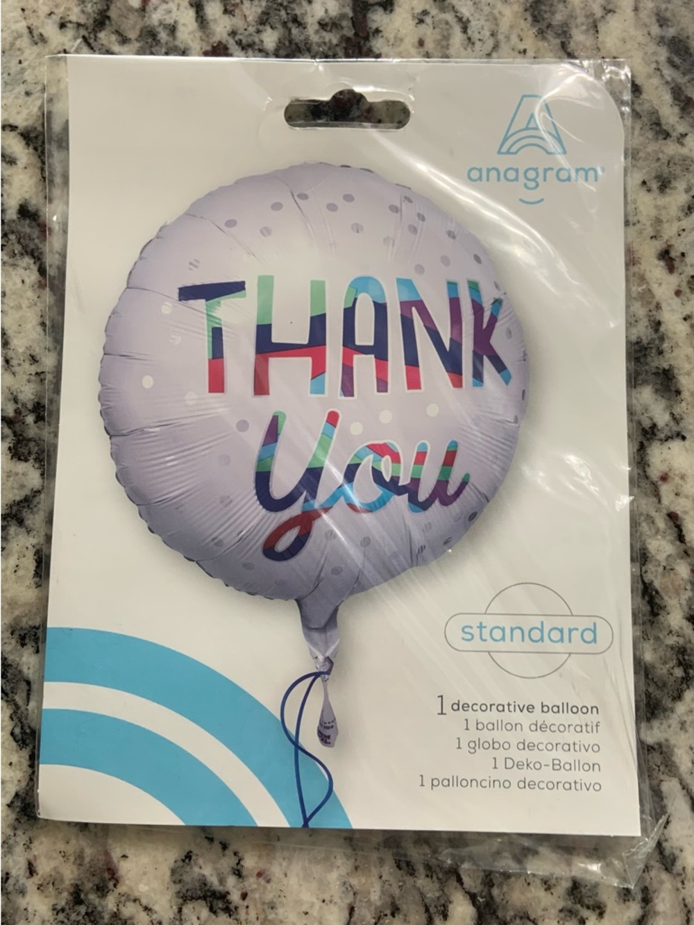 Anagram White ‘Thank You’ Foil Balloon- BNWT